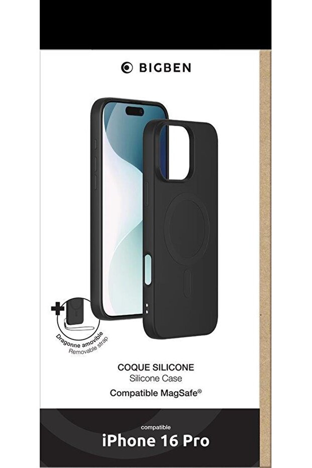 جراب iPhone 16 Pro متوافق مع Magsafe من السيليكون الأسود - 2