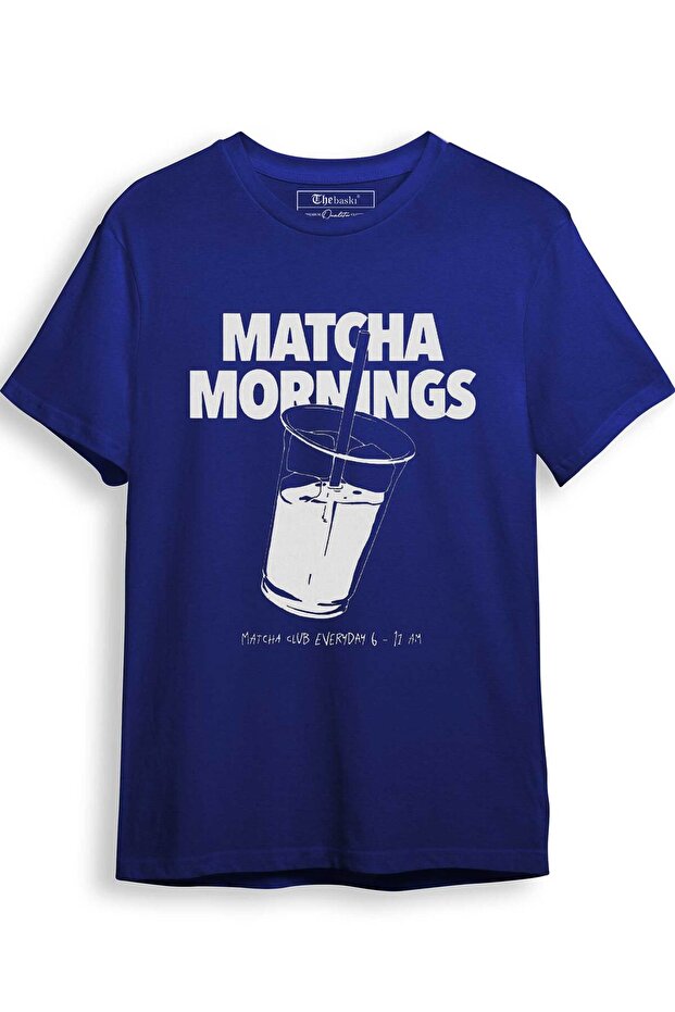تي شيرت مطبوع عليه Diet Matcha Mornings مصنوع من القطن الفاخر بنسبة 100%