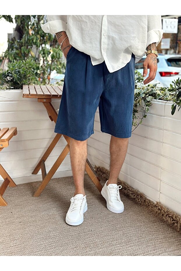 Modal Kumaş Bermuda Şort Kapri - 1