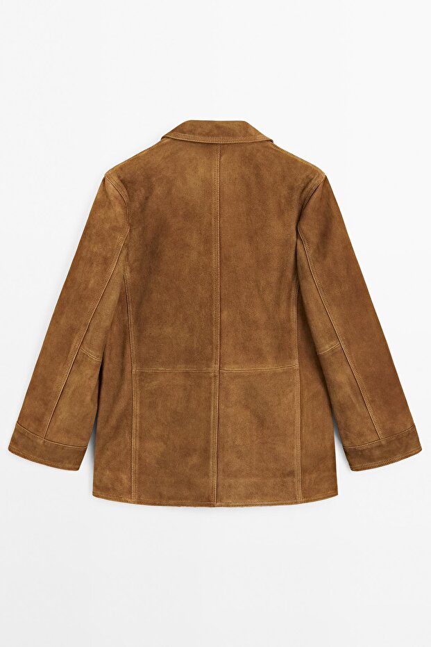 Cepli süet deri blazer - 8