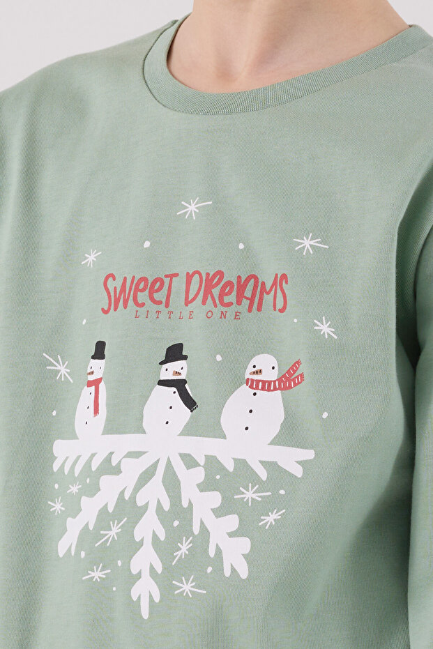 Erkek Çocuk Yeşil Pijama Takımı - 6