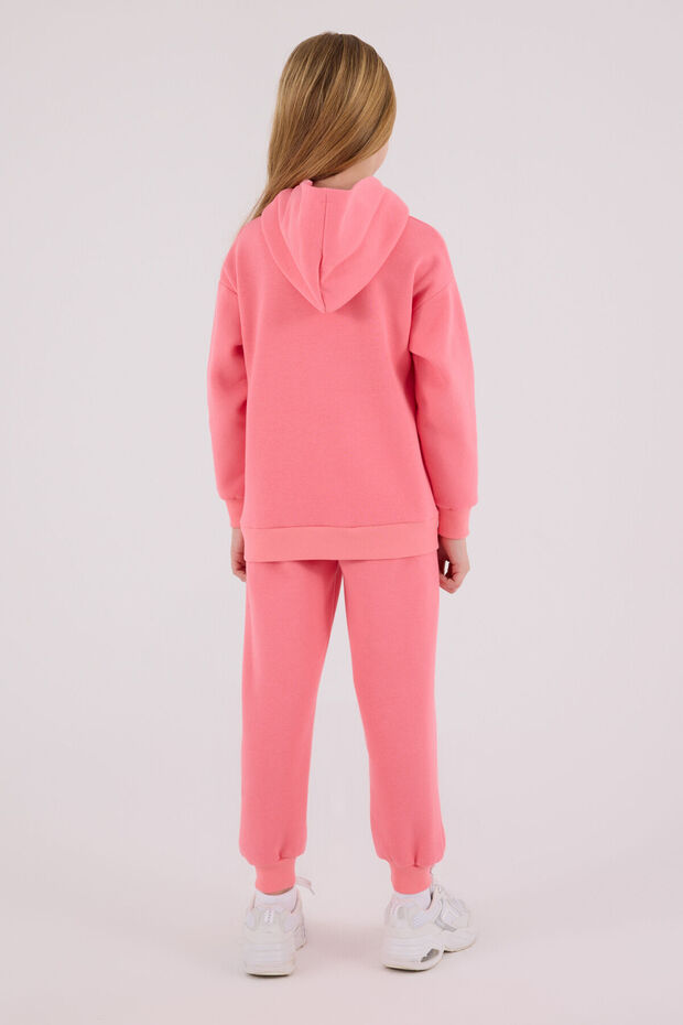 Kız Çocuk Pembe Eşofman Takımı - 5
