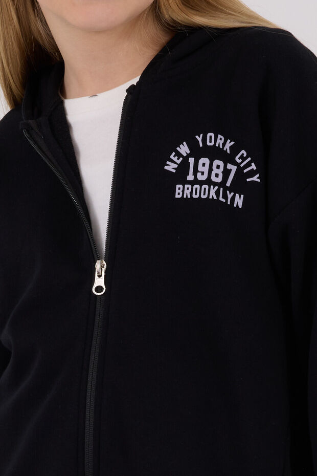 Dívčí černá tepláková souprava - 6