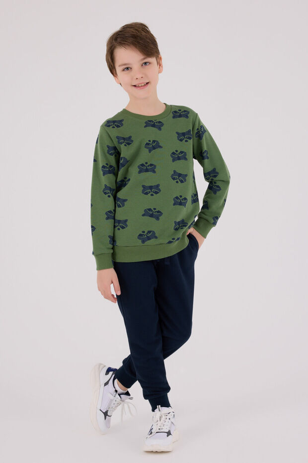 طقم رياضي للأولاد باللون الأخضر - 2