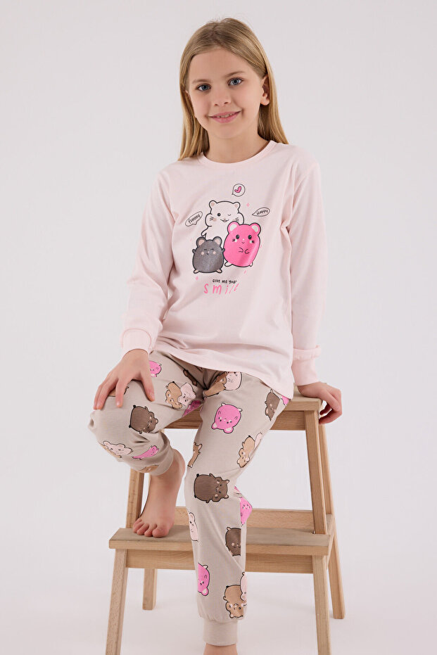 Devojčin roze pidžama set - 2