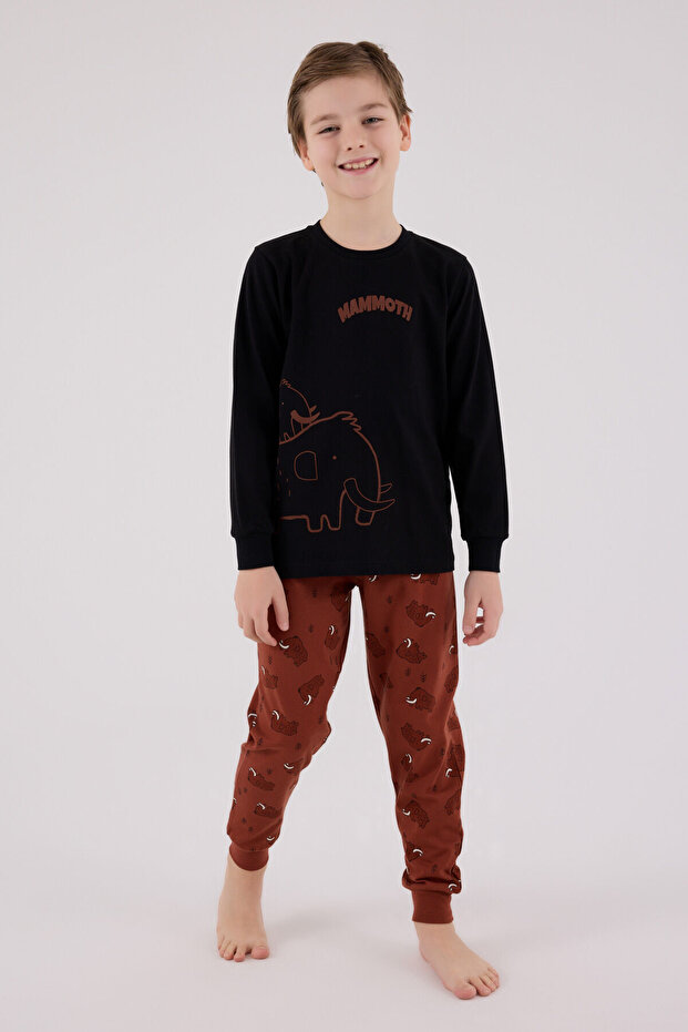 طقم بيجامة أسود للأولاد - 3