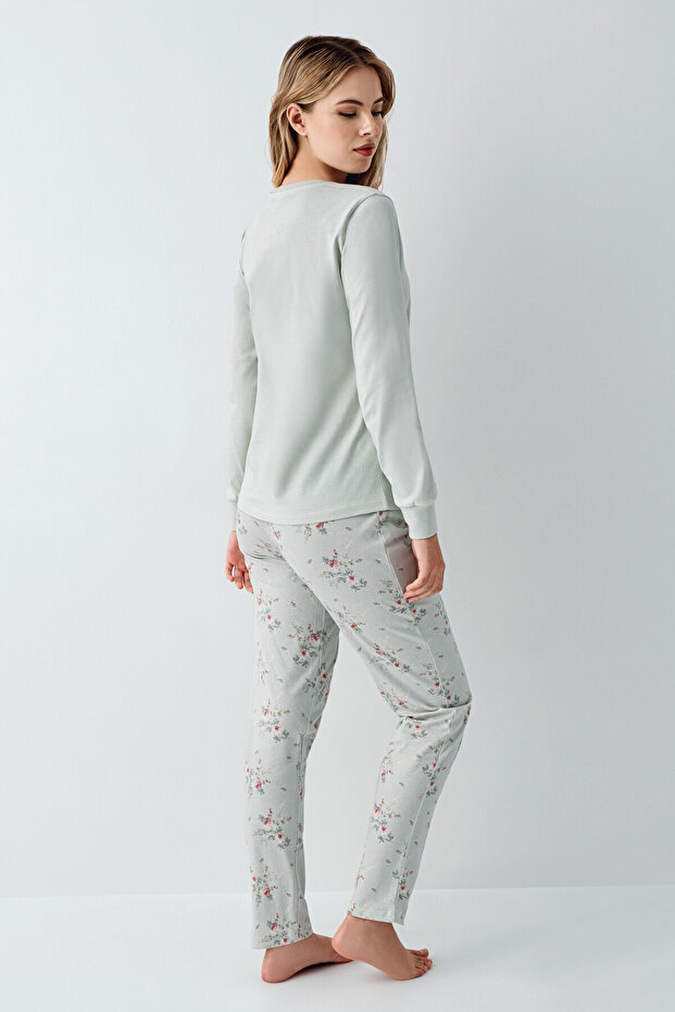 Ženski zeleni pidžama set - 5