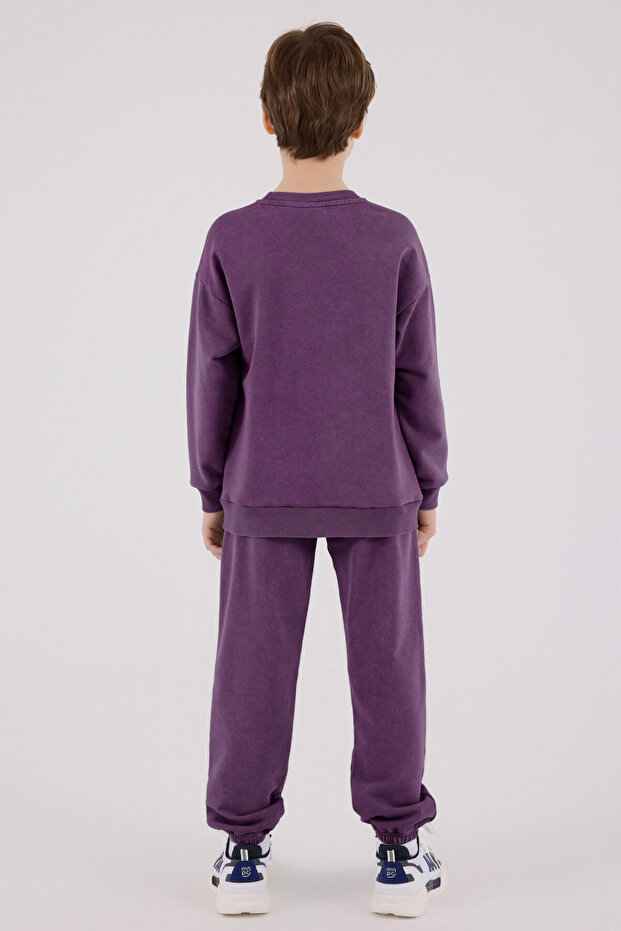 Set de trening violet pentru băiat - 5