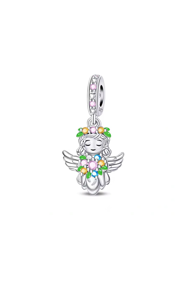 Angel from Paradise Silver Charm with Pendant