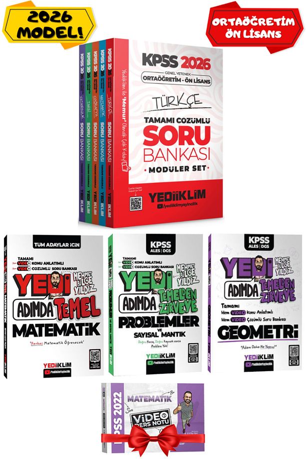 2026KPSS Türkçe+Matematik+Tarih+Coğrafya+Vatandaşlık SB+Mehmet Bilge Yıldız|Problemler+Geometri - 1