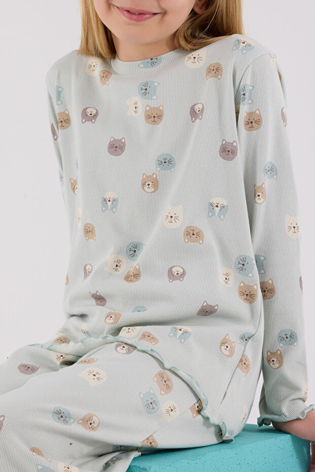 Zeleni pidžama set za devojčice - 4