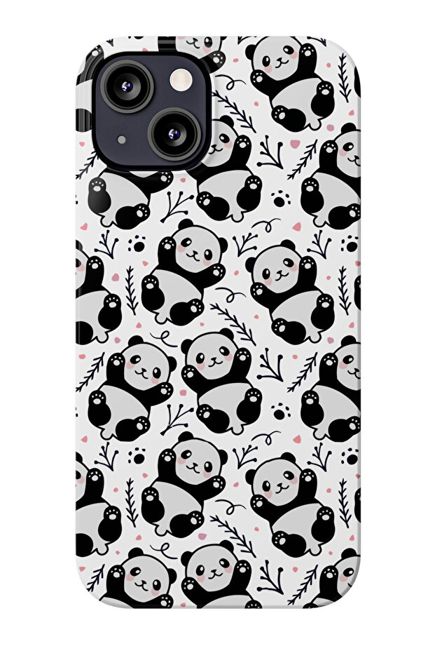 غطاء هاتف سيليكون متوافق مع آيفون 17 بتصميم الباندا - 1