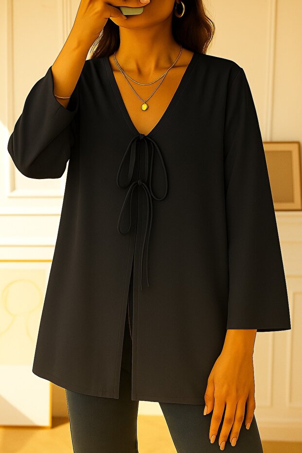 Tie Front Kimono Tunic