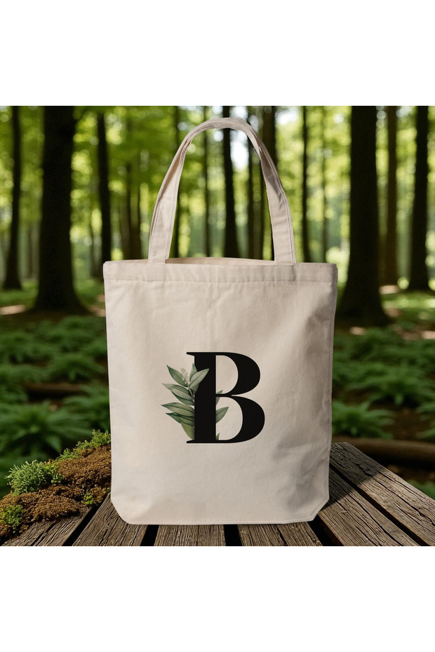 B -Turkish Letter - Special Design Cloth Bag, Shoulder and Hand Bag, 35x40cm