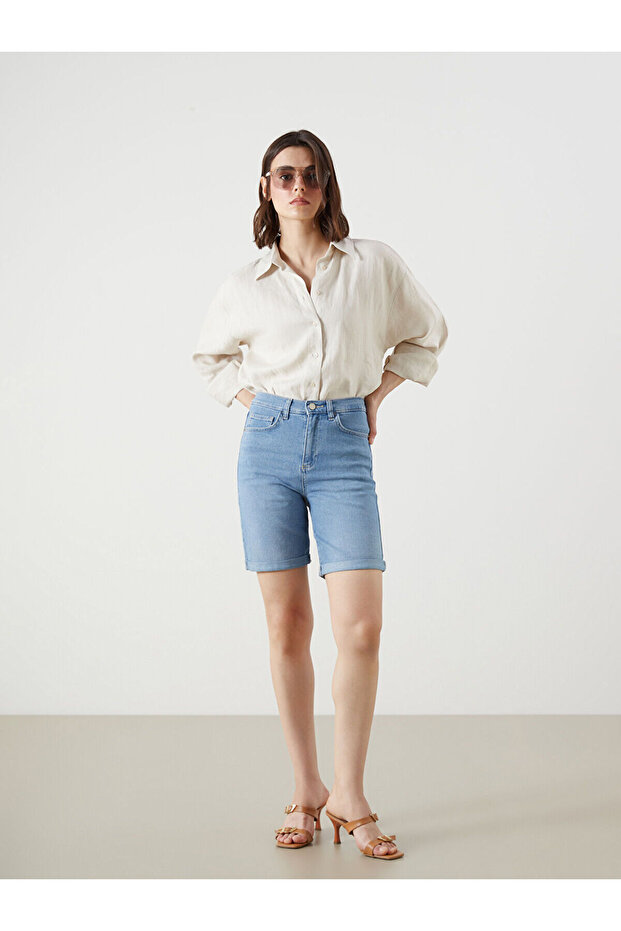 Nevavm Bermuda Fit Women's Jean Shorts with a Difference