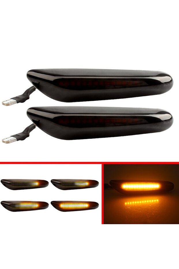 Set 2 buc lampi dinamice semnalizare aripa LED, ASKSA, Compatibil cu BMW E46 E60 E61 E82 E83 E84 E88 - 3