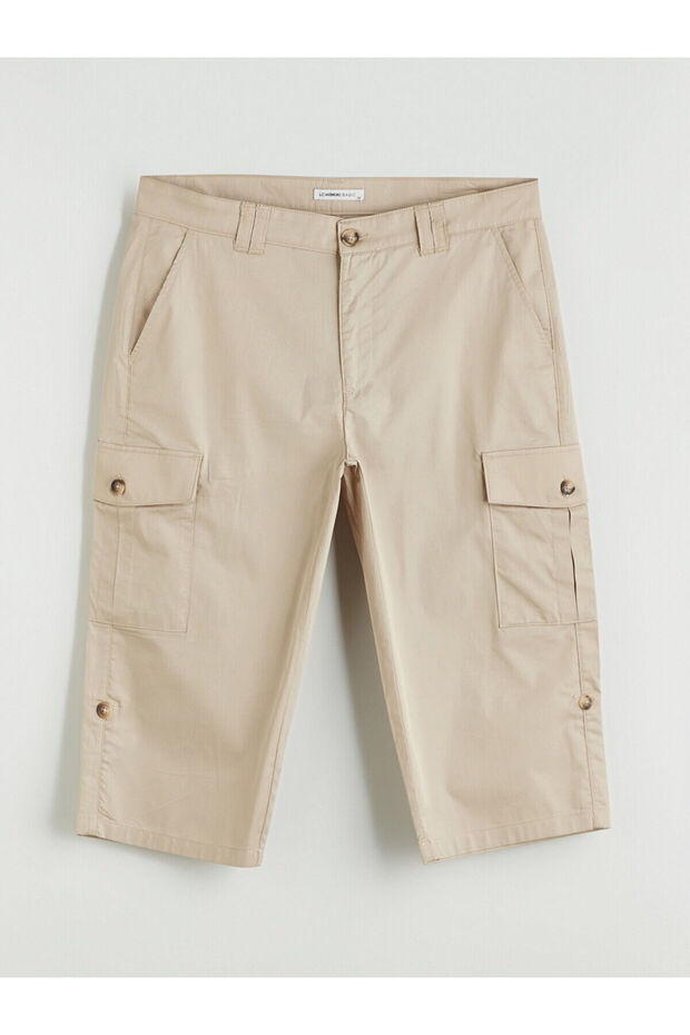 LCWAIKIKI Classic Standart Kalıp Gabardin Erkek Roller Şort - 5
