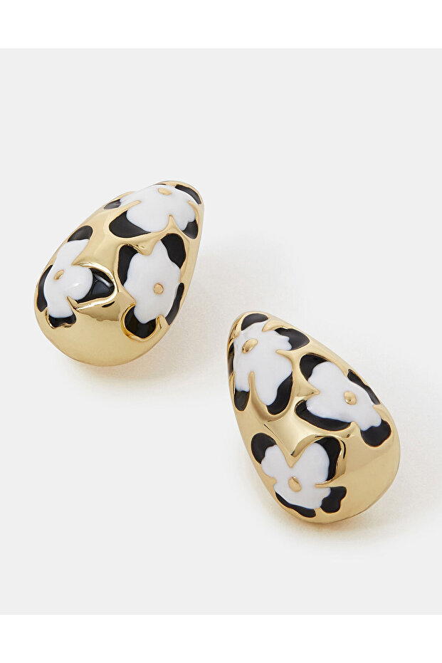 Çiçek Mineli Küpe - 1