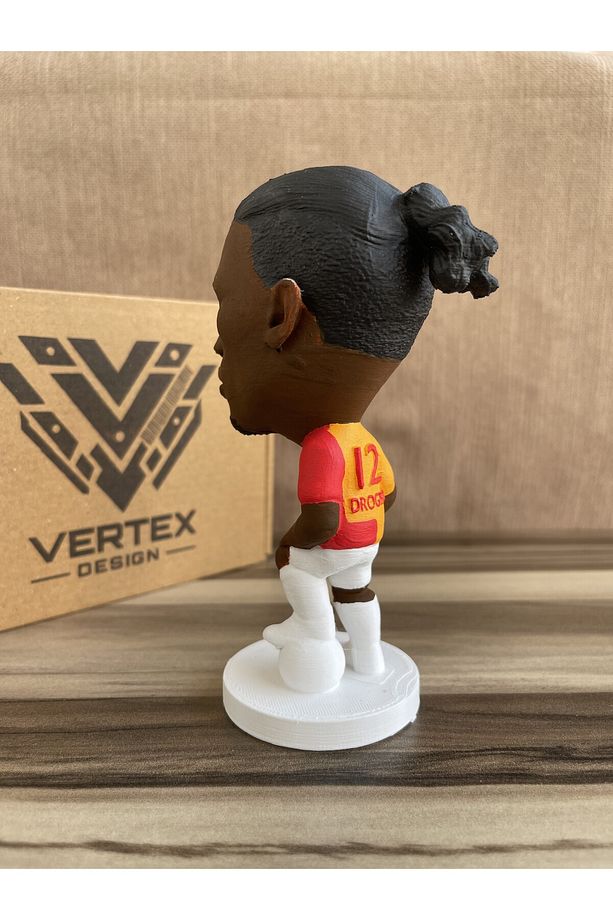 Drogba Gẩlẩtẩsẩrẩy 3d Futbolcu Taraftar Biblo Figür Erkek Hediyelik Oyuncak Sarı Kırmızı Aslan - 5