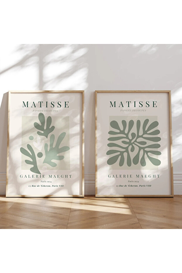 Uv Print with Natural Wood Frame 2-Piece Matisse Wall Painting – Modern & Stylish Wall Decor