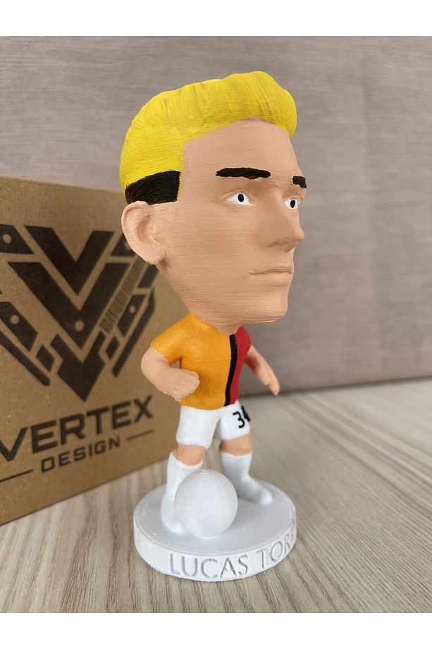Torreira Gẩlẩtẩsẩrẩy 3d Futbolcu Taraftar Biblo Figür Erkek Hediyelik Oyuncak Sarı Kırmızı Aslan - 2