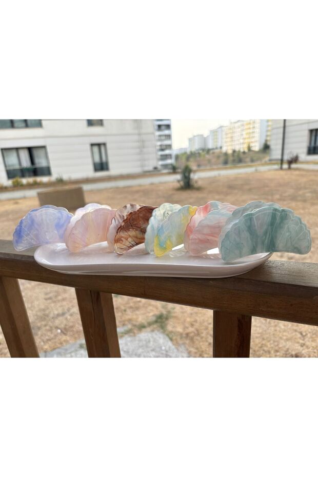 مشبك على شكل عظمة صدفة البحر 8 سم - 3