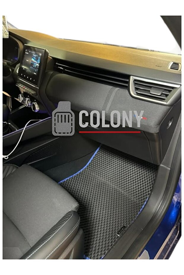 COLONY Renault Clio 5 Uyumlu Hücreli Premium Eva Paspas Seti Tam Set Paspas Takımı Siyah