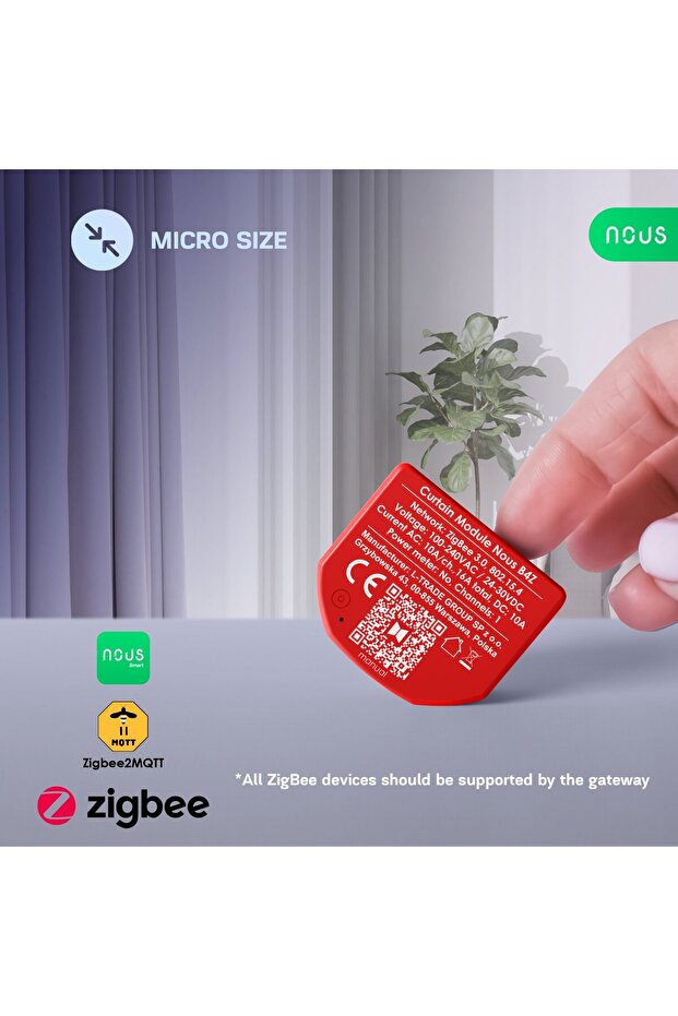 Smart curtain and drape relay B4Z ZigBee, 1 channel - 5