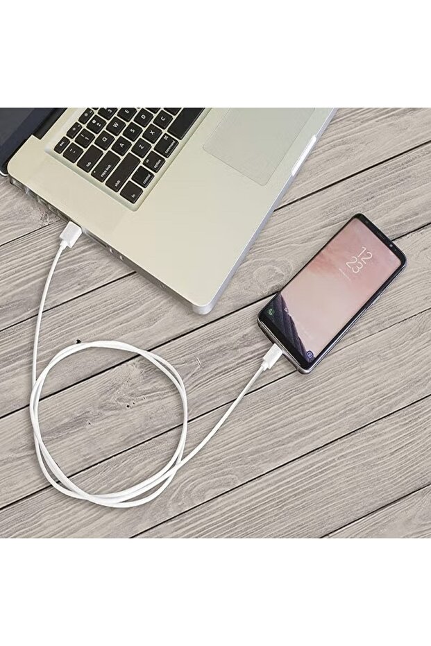 كابل شحن ومزامنة MicroUSB خالٍ من التشابك - تصميم متين باللونين الأبيض والفضي - 3