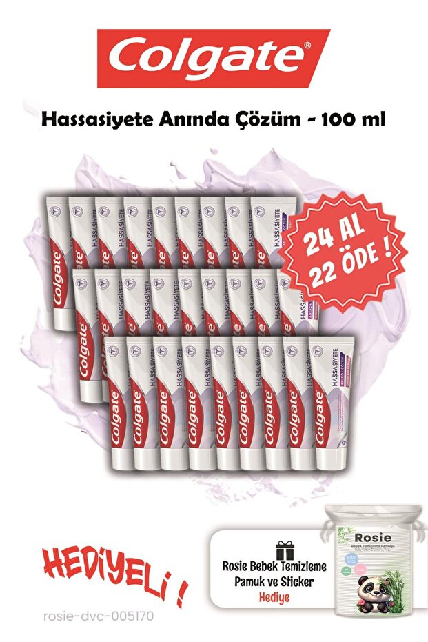 Sensitive Instant Solution Toothpaste 100 Ml, Buy 24 Get 22 and Rosie Gift