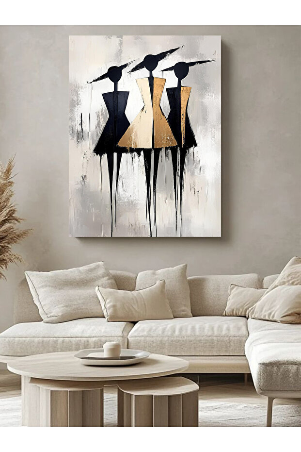 3 LÜ KADIN KANVAS TABLO - 1