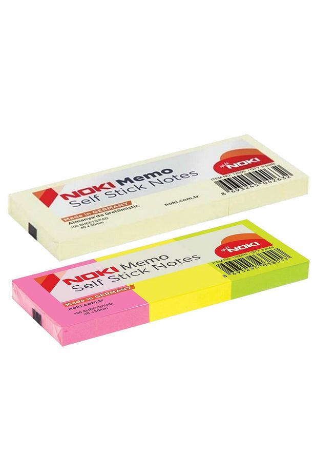 Memo Yapışkanlı Not Kağıdı Seti 40x50mm 100 Yaprak x 6 Adet - 1