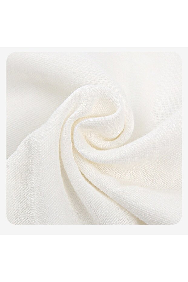 Absorbent Cotton Towel for Babies, Cloud Pattern, White - 5