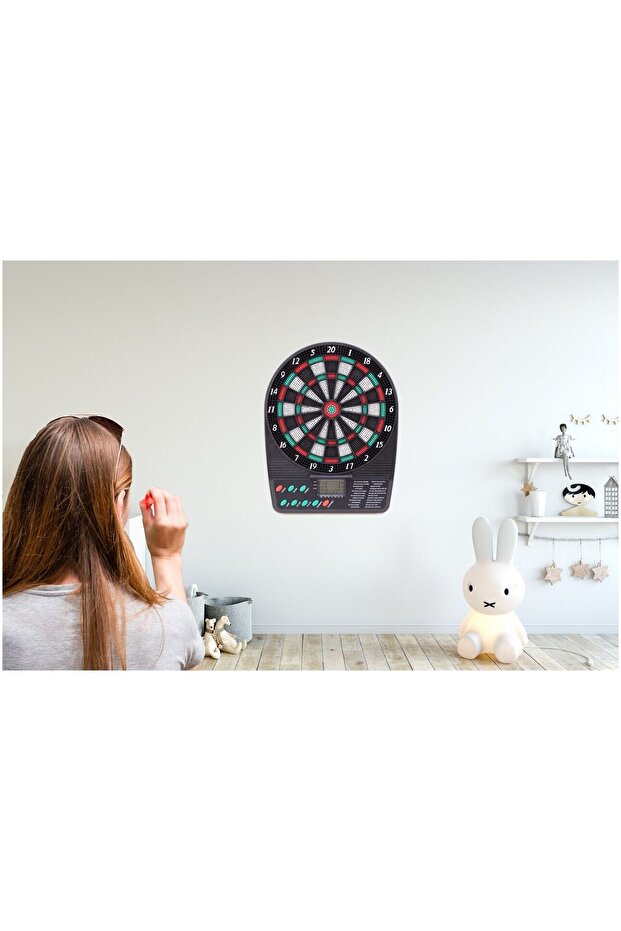 Electronic Darts Game DartBoard, 3 Darts, 18 Games, Sound Effects, LCD Display, Voice Control - 4