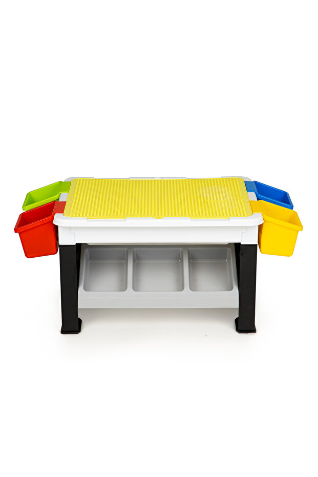 Multifunctional Table with 300 Pieces, "LikeSmart Block Table", Removable Top, 4 Containers, Spaces - 3