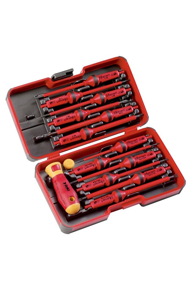 Trusa de surubelnite izolate VDE, E-SMART, 14 piese - 1