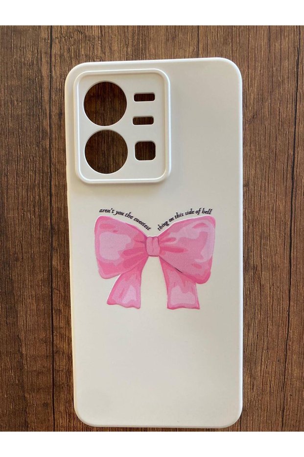 Vivo Y22S Ribbon/Bow Printed Velvet Inside Premium Silicone Launch Phone Case