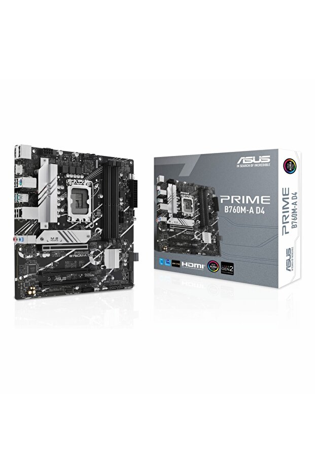 Prime B760M-A D4 DDR4 (5333MHz)OC M.2 HDMI/DP PCIe 4.0 1700P mATX Anakart - 1