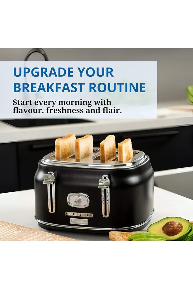 Westinghouse Retro 4-Slice Toaster - Six Adjustable Browning Levels - with Self Centering Function - 7