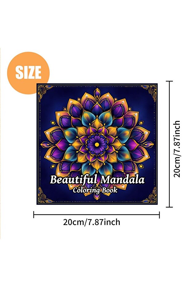 X1-558 BeautIful Mandala Art Coloring Book 24Pages Gift For Birthday Party Relieve Stress Kill Time