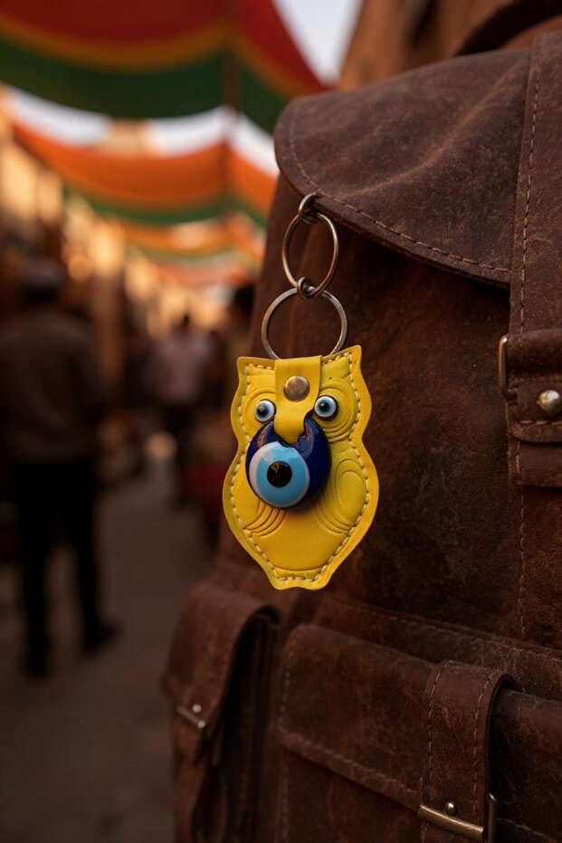 Copy - Keychain, Evil Eye Beaded, Owl Patterned Keychain, Fast Delivery Within the Same Day - 6