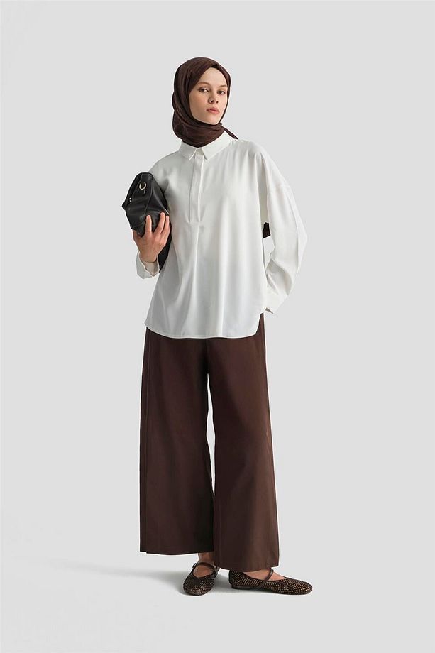 Gömlek 25KD7001 Ekru - 1