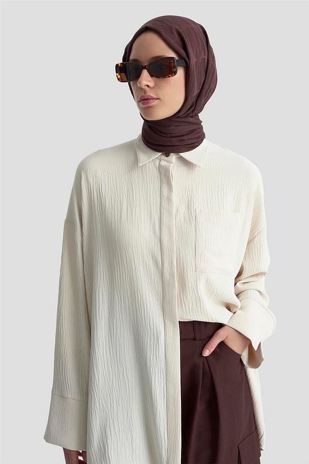 Cepli Basic Gömlek 25KD4003 Kum - 4