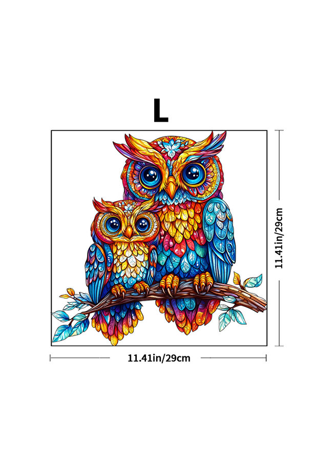 Z209-L Wooden Puzzles for Adults - Embossed Owl Wooden Jigsaw Puzzle: Unique Shape, Premium Craftsma