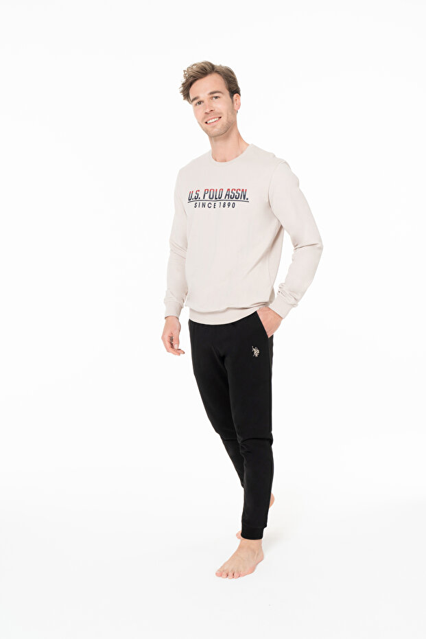 Us Polo Assn. Men's Beige Home Wear