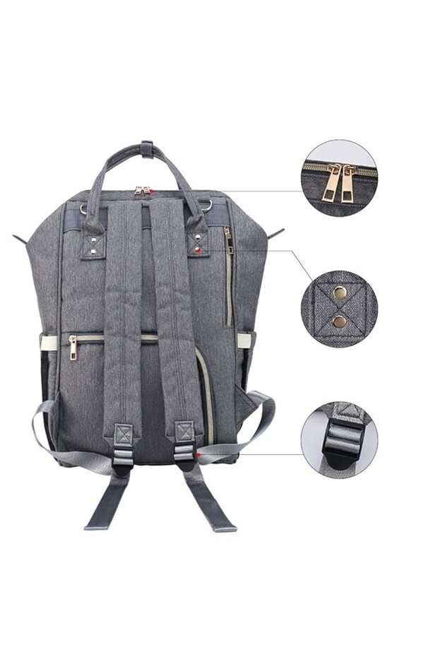 Multifunctional Backpack, Flippy, Waterproof, Dark Gray - 3