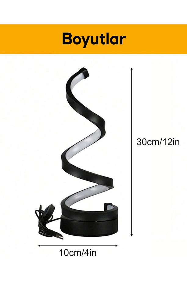 Kıvrımlı LED Masa Lambası – 3 Renk Seçenekli Gece Lambası - 5