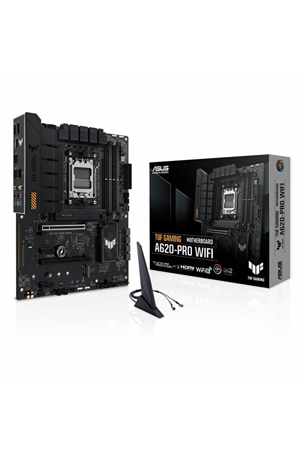 TUF Gaming A620-Pro WiFi DDR5 (7600MHz)OC M.2 HDMI/DP/USB-C PCIe 4.0 AM5 ATX Anakart - 1