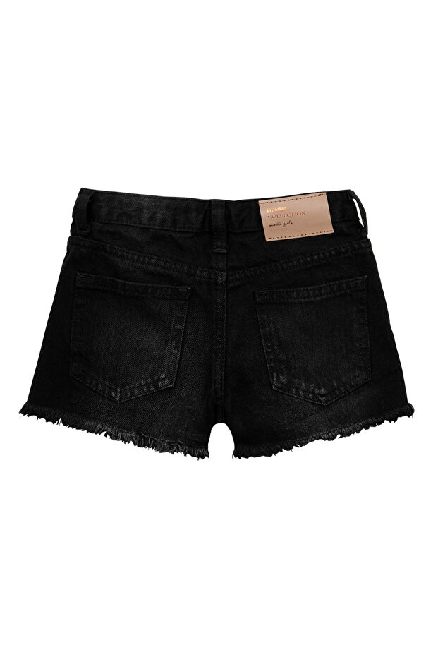 - شورت أساسي - جينز أسود - 4