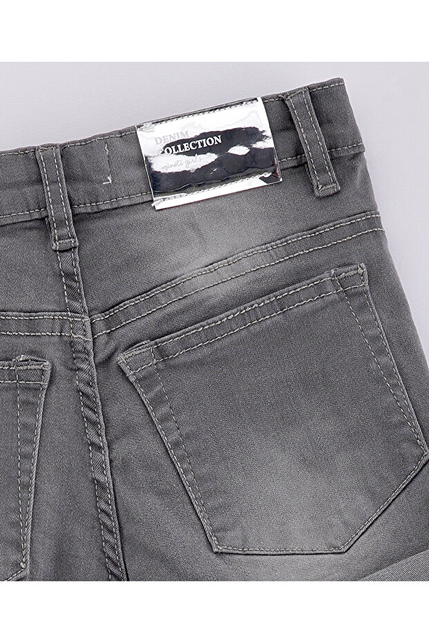 Basic Denim Shorts - Grey - 4